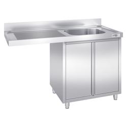 Bulaşık makinesi bölmeli dolaplı yıkama tezgahı - 1400x600mm  - 1 Sağ Evyeli