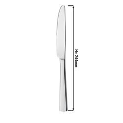 (12 pcs) Table knife - Luca - 18/0 stainless steel - 244mm