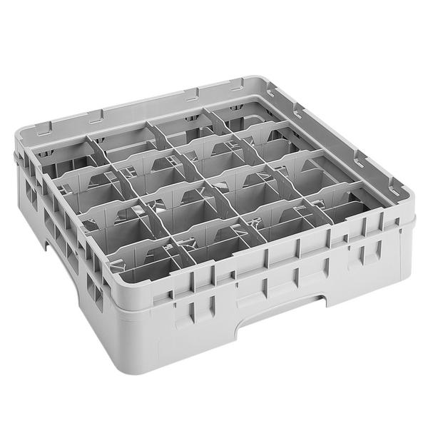 CAMBRO | CAMRACK® Cup & Mug Dishwasher Rack – 16 Compartments – 500×500 mm – 143 mm H – Grey
