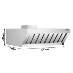 Coifa de condensação de água para forno combinado - 1051x781x433mm - Aço inoxidável - com filtro de carvão | 2 velocidades | resistência 300W | requer ligação de água | filtros de gordura laváveis - compatível com KDTV4011, KDMV2011 e BKDMV1646