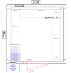 Kit rayonnage en aluminium - En U - Profondeur:360mm - Capacité de charge:600kg
