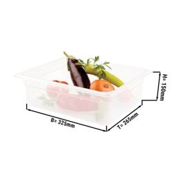 Polypropylen behållare GN 1/2 - färdiga - Höjd 150 mm