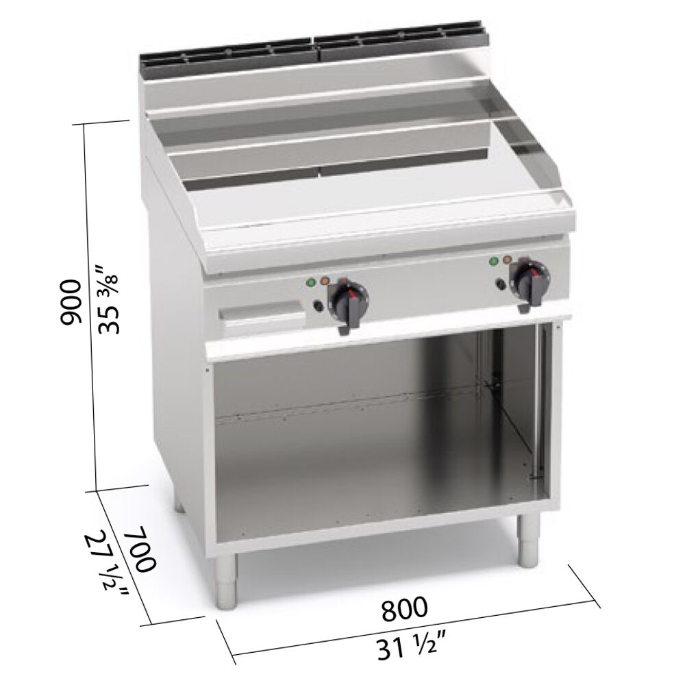 Plaque de cuisson électrique - 9,6 kW - lisse - avec finition brillante