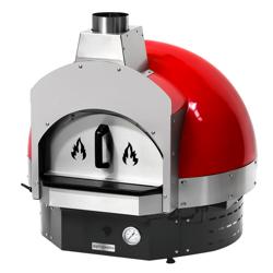Four à pizza à bois – Rouge – incl. support inférieur