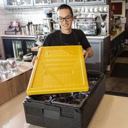 CAMBRO | CAM GOBOX® - Toploader - GN 1/1 - Zwart - Geel deksel