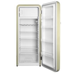 GASTRO-COOL | Frigo retrò professionale - 610mm - 282L - +10°C/-18°C - con 1 porta - LED; statico; termostato; vano freezer interno - Crema