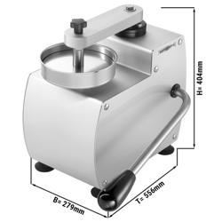 Manual Dual-Size Patty Press Ø100/150 mm Stainless Steel - Without Patty Form, Made in Italy