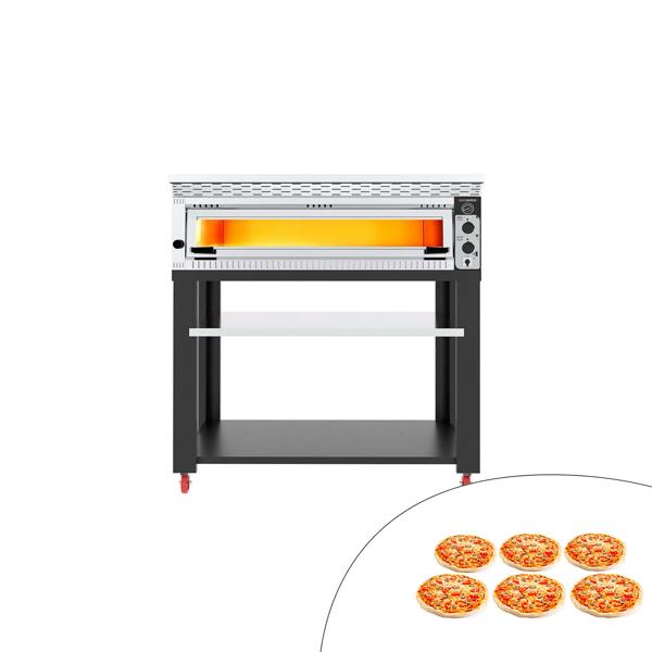 Elektrikli Pizza Fırını 6x 34 cm - Davlumbaz ve  Alt Stand dahil