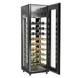 Холодильна шафа для вина - окремовстановлювана - з панорамними дверцятами - 1 температурна зона - 400 л - макс. 81 пляшок