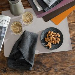 (144 pieces) James Faux Leather Table Placemats – Taupe - 33×46 cm - Wipe-Clean