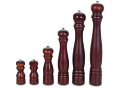 (2 stuks) Zout- en pepermolenset - Hout en RVS - Hoogte: 460mm - Bruin