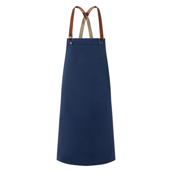 (6 pieces) KARLOWSKY | Green Generation Bib Apron – Steel Blue – Recycled Plastic – 700x850 mm