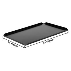 (5 db) Süteményes tálca - alumínium eloxált - 600x150x10 mm - fekete