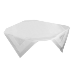 (100 komada) Stolnjak Tessin Atlas od damasta - 80x80 cm - Bijela boja 