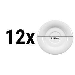 (12 pcs) SELTMANN WEIDEN | Savoy Porcelain Saucer Set – Ø 145 mm – White