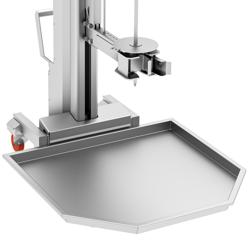 Podnośnik do kebaba do różnych rożnów dönerskich - stal nierdzewna - 850x1160x1605mm - do grilli do kebaba - z tacą ociekową - max. udźwig 350kg