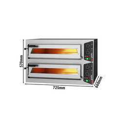 Cuptor pentru pizza - 4 + 4 х 25 сm 