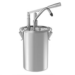Sausdispenser - RVS/verchroomd - 4.5L - 200x260x400mm - instelbare dosering - met bak