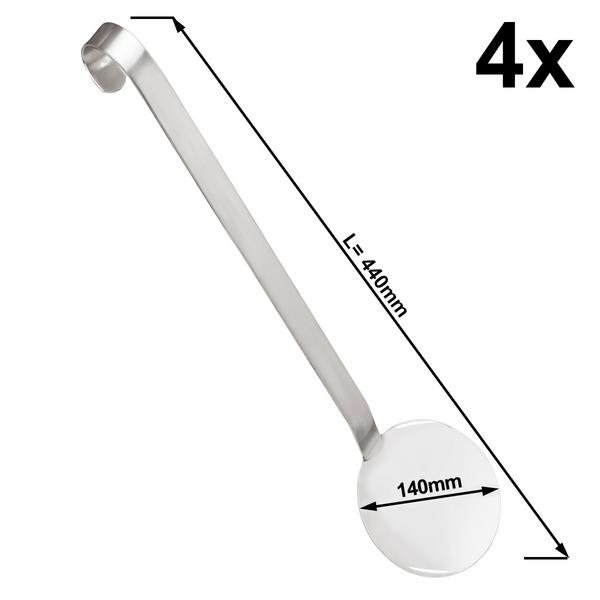 (4 pz) Cucchiaione da riso - Ø 140mm - Lunghezza: 440mm - acciaio inox