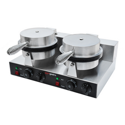 Plancha para gofres - para conos de helado - doble