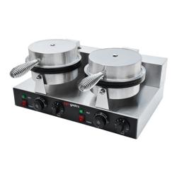 Waffeleisen - Doppelt - Manuell - 2,6 kW - für Eishörnchen - Ø 190mm