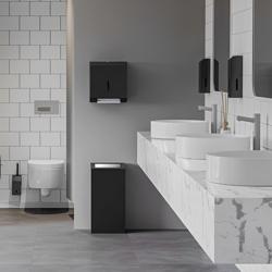 Distributeur de serviettes en papier - pour 800 serviettes - inox - Noir