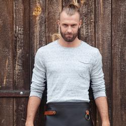 (6 peças) Karlowsky - Vorbinder feito de couro - Preto