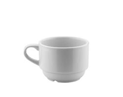 (12 uds) ENTITY - Taza de moca turca de porcelana - 100ml - Blanco - con apilable