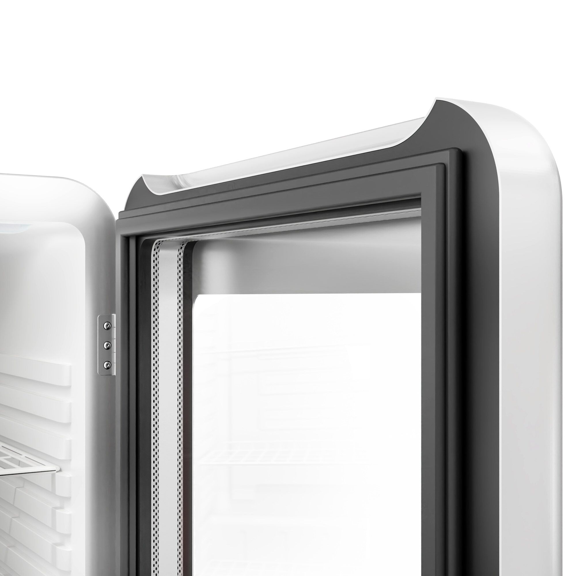 Minibar - 495mm - 113L - avec 1 porte en verre - Blanc - double vitrage, porte réversible