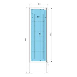 Commercial Beverage Display Fridge - 900mm - 435 Litres - with 2 hinged glass doors - LED lighting - digital controller with temperature display - Black - Temperature range 4 to 12 °C