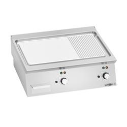 Płyta grillowa elektryczna - 9,6kW - Gładko-ryflowana - Powierzchnia: 800x730mm - nastawna