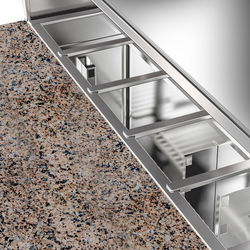 Saladette PREMIUM - 903mm - 2 glazen deuren - met roestvrijstalen opzetstuk voor 5x GN 1/6