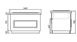 Koud buffet toonbank PRAG - 1400mm - met koelbak - voor 3x GN 1/1