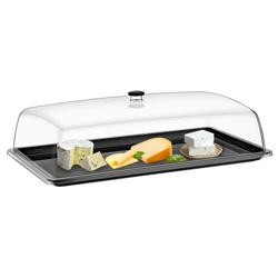 (2 pieces) GN 1/1 Tray with Transparent Lid – 500×325×170 mm - hard plastic grip - tray included