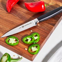 (4-piece) ZWILLING | Four Star Steak Knife Set – Black handles - FRIODUR ice-hardened