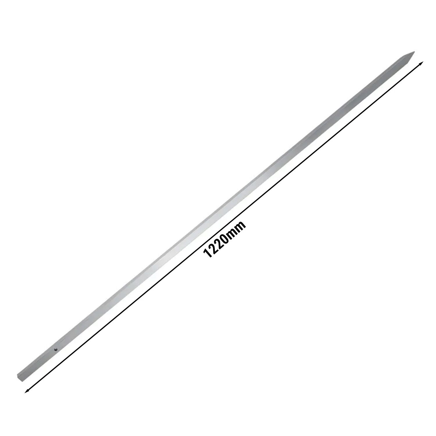Brochette à kebab pour gril à gyros / kebab - 1220x12x12mm - Inox - compatible avec DUK6-SB & DUVK6+6