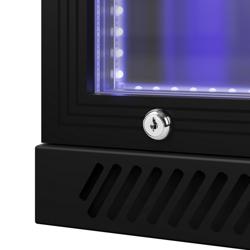 Commercial Back Bar Display Fridge - 1350mm - 320 liters - with 3 swing glass doors - Black outside & inside