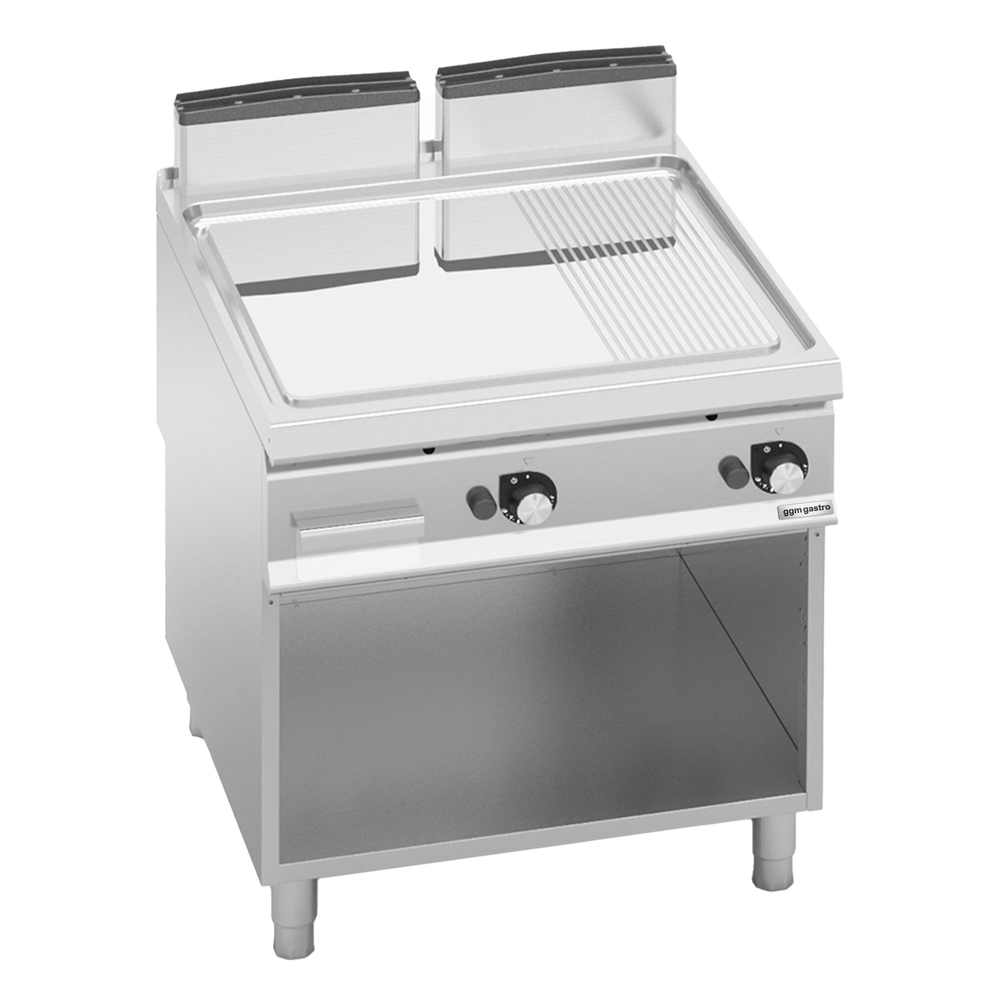 Commercial Gas Griddle - 20.0kW - Smooth/Ribbed Plate (half & half) - on Stand