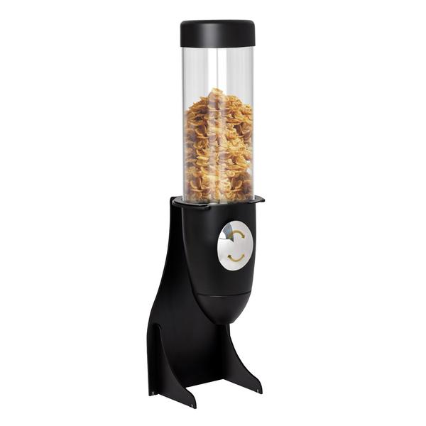 Dispenser per cereali - Ø 115mm - dosatore a manopola - 3,6 litri - supporto in acciaio inox