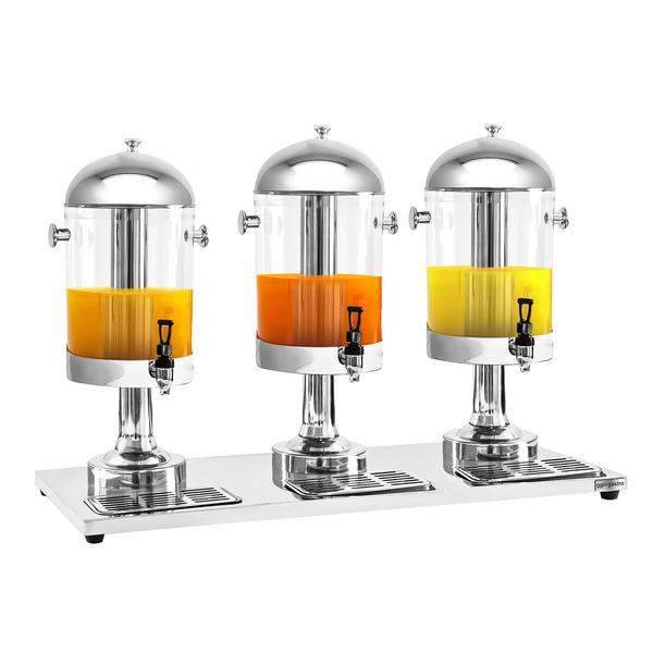 Distributeur de jus - 3 x 7,5 litres - inox