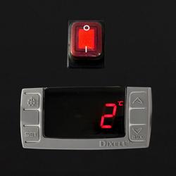 Saladetă PREMIUM - 450mm - 1 Tür - cu adcuere pentru 1x GN 1/1 & Capac din oțel inoxidabil