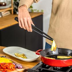 STAUB | Pince – 310 mm – Silicone – Noir / Bois