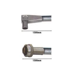 Manguera de gas de seguridad - 1500mm - Norma EN14800 - con válvula de seguridad y sistema antisíncope de manguera - con conector recto al equipo
