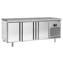 Bakkerij koelwerkbank PREMIUM PLUS - 2185x800mm - met 3 deuren & granieten werkblad