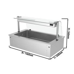 حوض ثلج مُسقَّط - 1460 mm - 4x GN 1/1 - 160 لتر