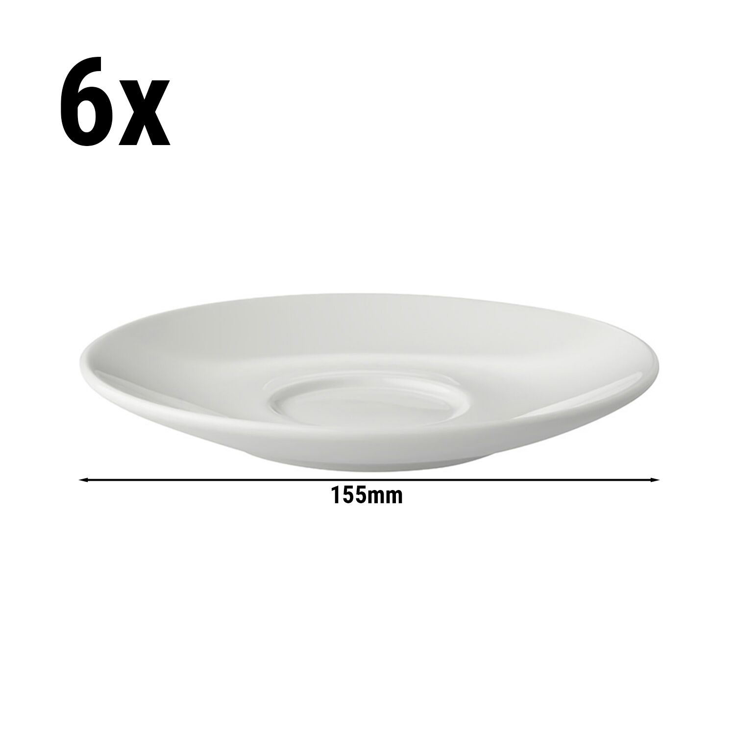 (6 pcs) BART - Sous-tasse à bouillon - Ø155mm - Ivoire