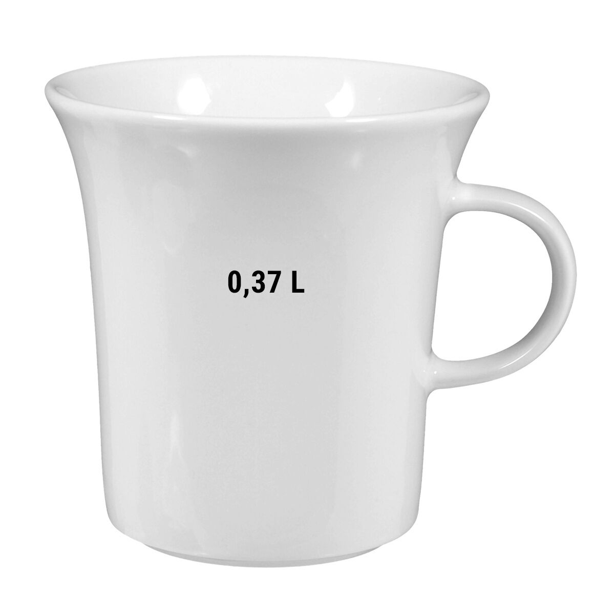 (6 pièces) SELTMANN WEIDEN | Tasse à café au lait Calice – 370 ml – Blanc/Uni
