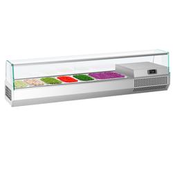 Chladicí nástavná vitrína PREMIUM PLUS - 1733x353 mm - 7× GN 1/4