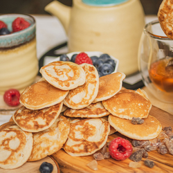 Plancha para gofres - Individual - Manual - 850 vatios - Forma: Poffertjes - para 25 piezas