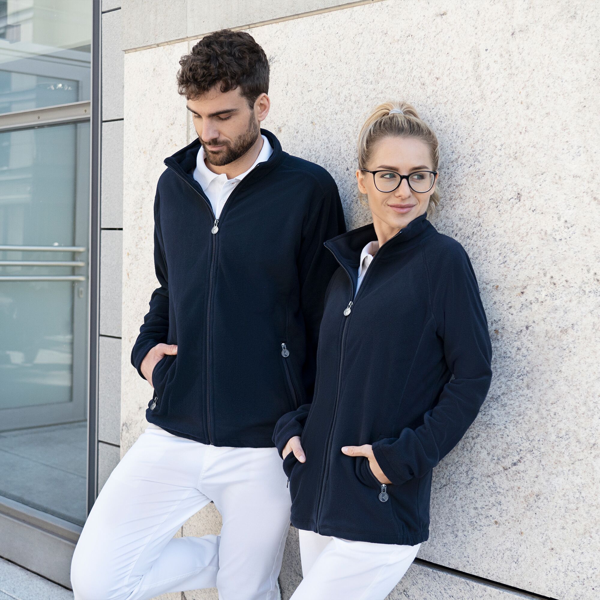 KARLOWSKY | Veste polaire de travail homme Warm-Up - Marine - Taille : S